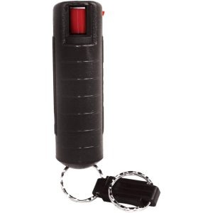 Pepper Shot 1.2% MC 1/2 oz Pepper Spray Hard Case Belt Clip and Quick Release Key Chain