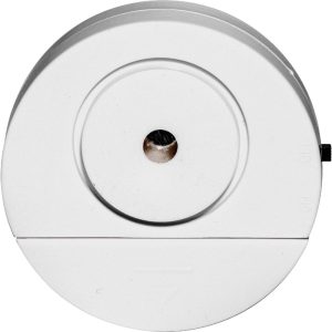 Dual glass break alarms with 100dB sound for home security.