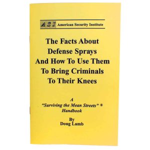 Cover of the Tactical Defense Spray Book on non-lethal self-defense weapons.